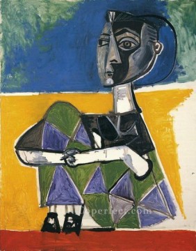  jacqueline - Jacqueline assise 1954 Cubism